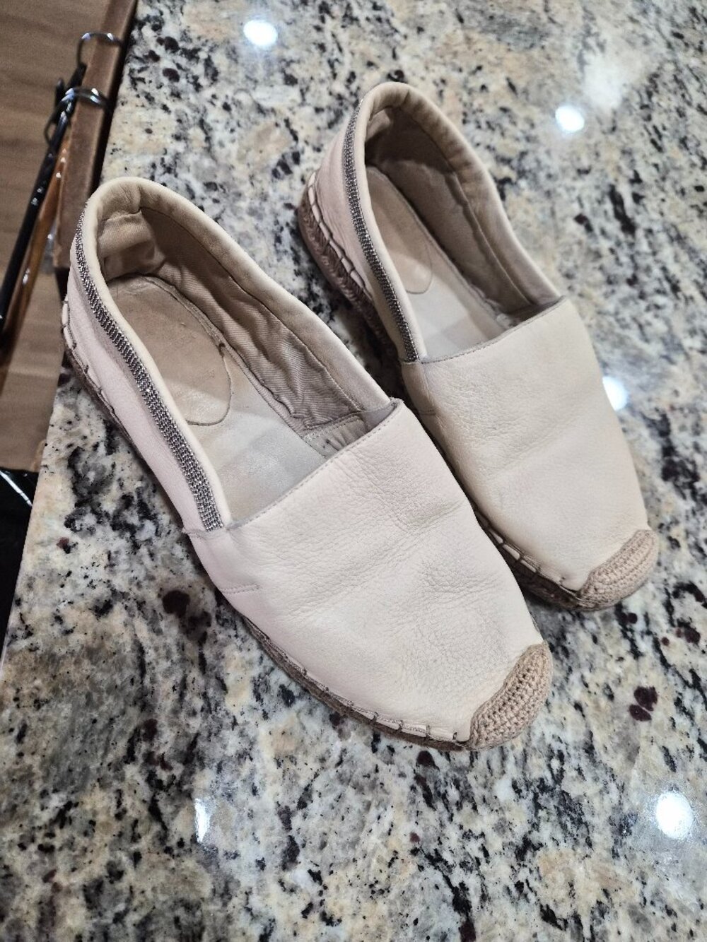 Brunello Cucinelli 37.5 Beige leather